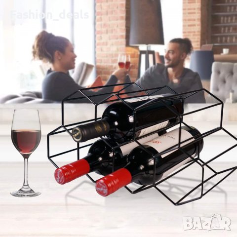 Нова поставка за вино Стойка за съхранение Рафт Организатор бутилки дом, снимка 4 - Други стоки за дома - 39868103