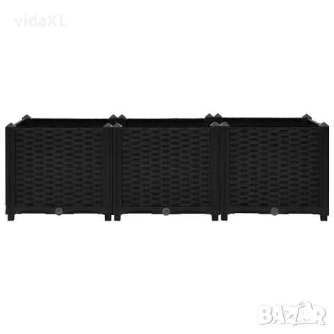 vidaXL Повдигната леха, 120x40x38 см, полипропилен, снимка 3 - Саксии и кашпи - 56146610