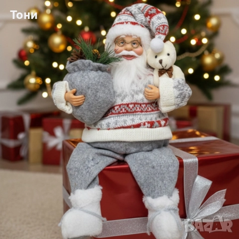 Голям Дядо Коледа с торба и мече - Атмосфера, уют и празничен стил
