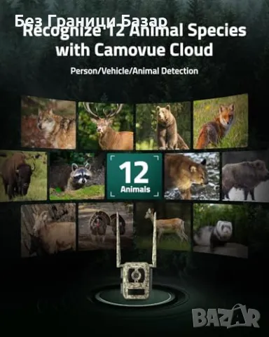 Нова 4K ловна камера с облачно съхранение, интелигентно заснемане, 4G LTE, снимка 6 - IP камери - 49379252