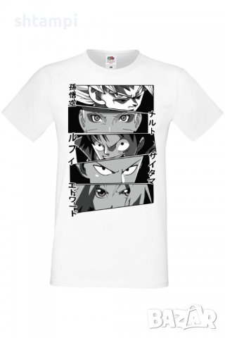 Мъжка тениска Anime Heroes Naruto Goku Luffy Sakura,Анимация,игра,Празник,Повод,, снимка 2 - Тениски - 38074950