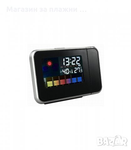 НАСТОЛЕН ЕЛЕКТРОНЕН СВЕТЕЩ ЧАСОВНИК ТЕРМОМЕТЪР СТАЯ ПРОЕКТОР НА ТАВАНА - код 08190, снимка 2 - Друга електроника - 34300764