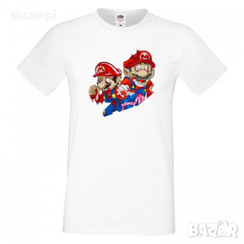 Мъжка тениска Mario Zombie 2 Игра,Изненада,Подарък,Празник,Повод, снимка 5 - Тениски - 37237436