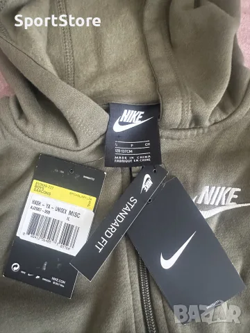 NIKE HOODIE NSW CLUB - MEDIUM OLIVE/WHITE KIDS, снимка 7 - Детски анцузи и суичери - 56115680