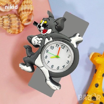 Том и Джери Детски ръчен Часовник тип гривна силиконов, снимка 4 - Детски - 39331265