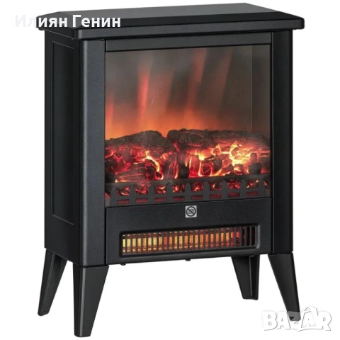 Електрическа камина HOMCOM с реалистичен пламъчен ефект, снимка 9 - Камини - 52385035