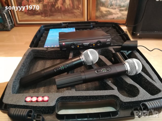 SHURE БЕЗЖИЧНИ ЗДРАВИ НОВИ МИКРОФОНИ 2БР С ПРИЕМНИК 2701221955