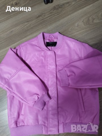 Чисто ново розово кожено якенце размер ХХЛ цена 40лв , снимка 1 - Якета - 44572956