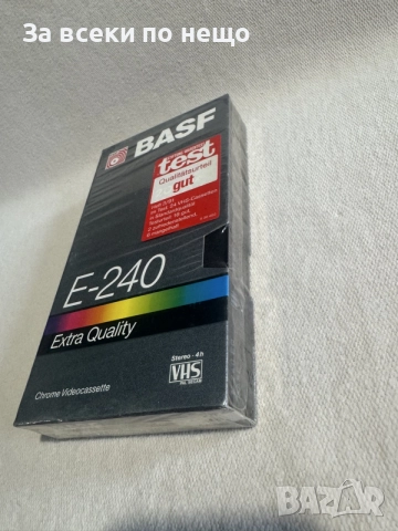 Чисто нова неразпечатана празна видеокасета VHS BASF E-240, снимка 2 - Плейъри, домашно кино, прожектори - 56436122