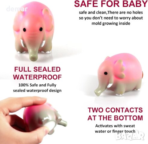 Светещи играчки животни за баня за бебета и малки деца 6+ месеца, снимка 6 - Фигурки - 44182478