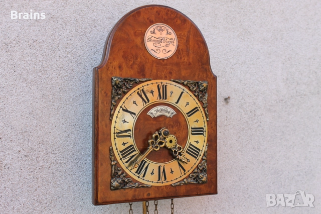 Датски Стенен Часовник TEMPUS FUGIT John Warmink С Махало , снимка 3 - Антикварни и старинни предмети - 52054336