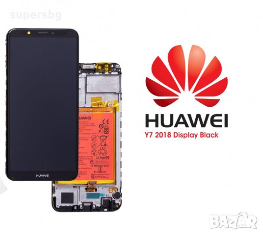 Нов оригинален Дисплей с рамка с батерия за Huawei Y7 2018 Y7 Prime LCD + Touch +Battery 