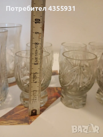 Стари Кристални чаши за ракия 50 и 100 грама , снимка 6 - Антикварни и старинни предмети - 54257584