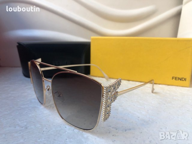 Fendi 2020 дамски слънчеви очила с камъни, снимка 6 - Слънчеви и диоптрични очила - 30747836