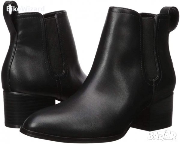 The Drop Дамски ботуши Paula Classic Pull Tab Chelsea, черни НОВИ, снимка 1