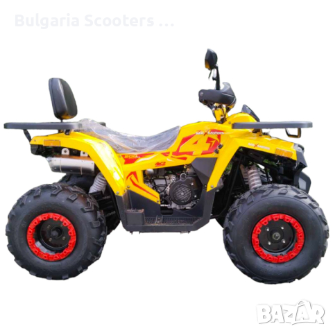 ATV на бензин 200 кубика Shark Motors - Yellow, снимка 2 - Мотоциклети и мототехника - 44776531