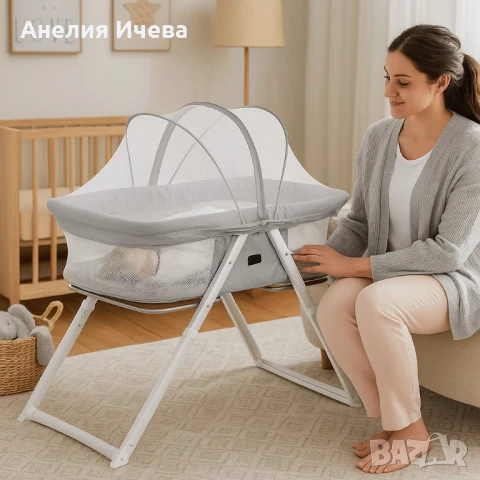 Детска кошара Zizito Elias люлка , снимка 2 - Детски люлки - 51336977