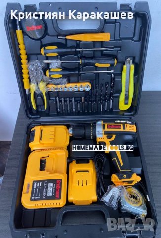 НЕМСКИ УДАРЕН ВИНТОВЕРТ GROSSMANN С ИНСТРУМЕНТИ 36V 6AH, снимка 1