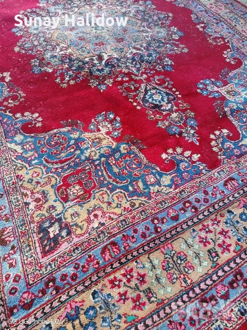 Ръчно тъкан Ирански килим, снимка 13 - Килими - 52938899