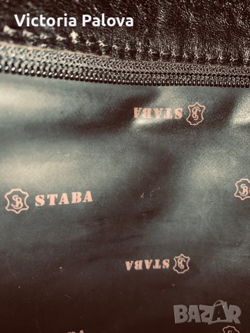 Черна чанта STABA Италия,естествена кожа, снимка 8 - Чанти - 38404478