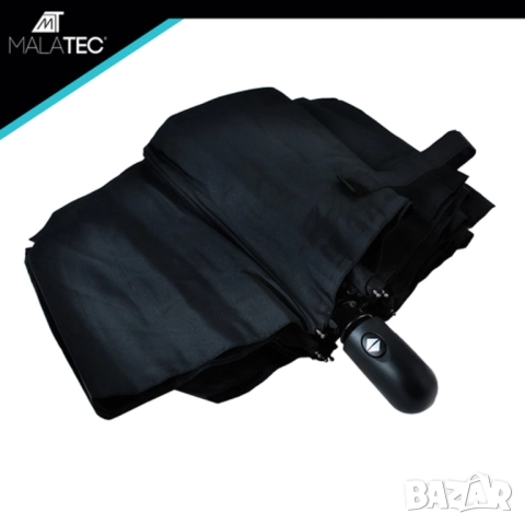 Автоматичен чадър 110 см - голям, сгъваем, ветроустойчив със защитен калъф, снимка 3 - Други - 52732990