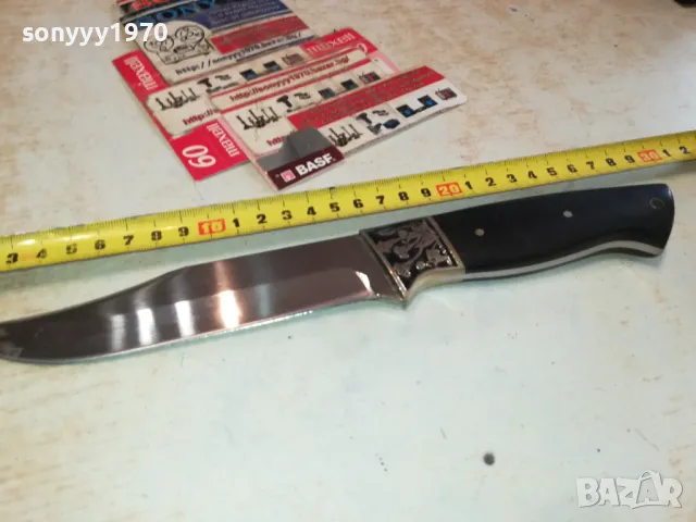 МАСИВЕН ОСТЪР НОЖ С ГРАВЮРА 1403251727, снимка 9 - Ножове - 49496083
