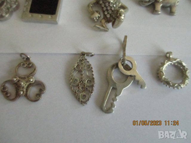 Сребърни висулки обновена, снимка 9 - Колиета, медальони, синджири - 22154141