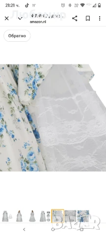 NUWIND Дамска рококо готическа викторианска рокля, костюм, ретро флорален принт, ренесансов

L, снимка 8 - Рокли - 50578288