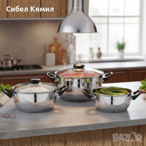 Комплект тенджери MC1855 – 6 части за подредена кухня и готвене без излишен хаос, снимка 2 - Съдове за готвене - 52240253