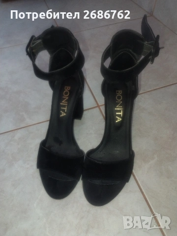 Дамски велурени елегантни сандали размер 36, снимка 2 - Маратонки - 53934076