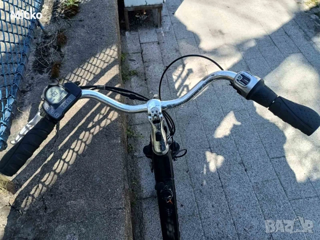 28 цола електрически алуминиев велосипед с 7 скорости усилени капли амортисьори предни като нов , снимка 3 - Велосипеди - 54332939
