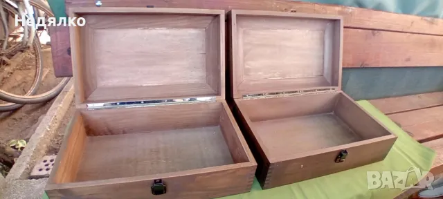 Винтидж кутии от явор,2бр,ценности,часовници,оръжия, снимка 6 - Антикварни и старинни предмети - 48043232
