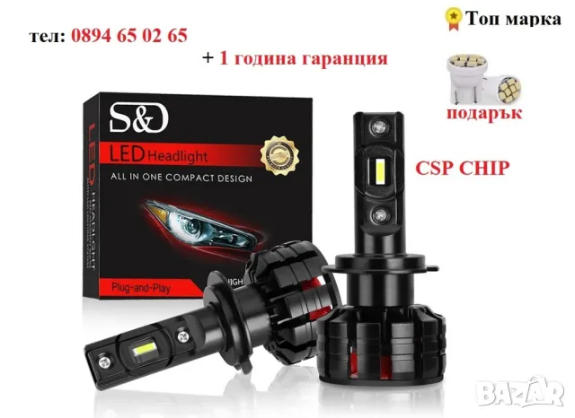 ЛЕД/LED диодни крушки за фарове. CSP 