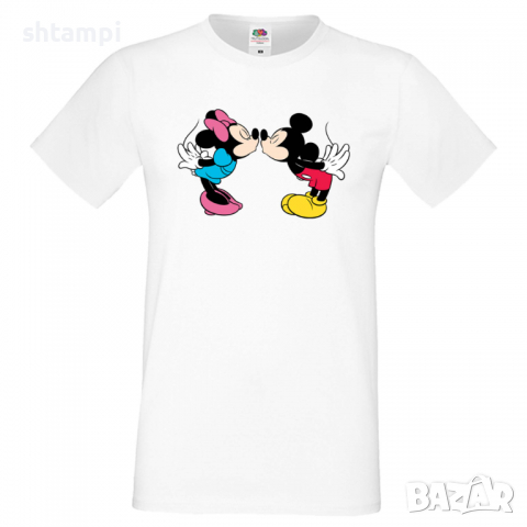 Мъжка тениска Mickey & Minnie 8 Подарък,Изненада,Рожден ден, снимка 9 - Тениски - 36575604