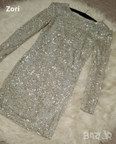 РАЗКОШНИ рокли целите в пайети и с леко отворен гръб в 2 цвята , снимка 10 - Рокли - 48087732