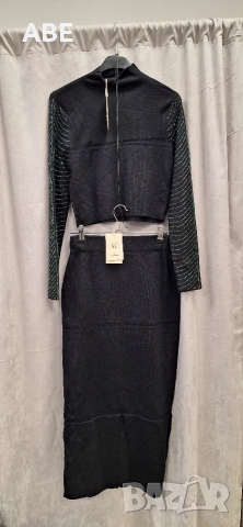 Комплект пола и блуза с камъни, снимка 5 - Комплекти - 52615800