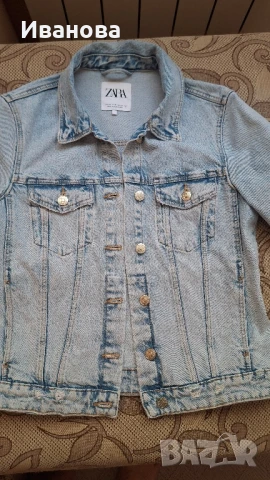 Дамско дънково яке Zara, снимка 2 - Якета - 51328013
