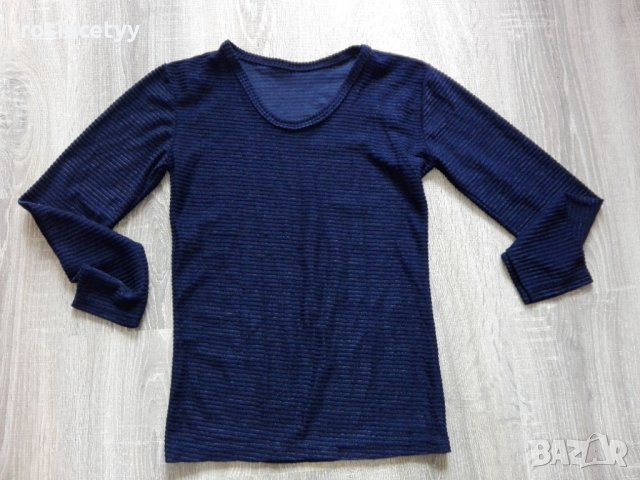 синя блузка, снимка 2 - Блузи с дълъг ръкав и пуловери - 23917136