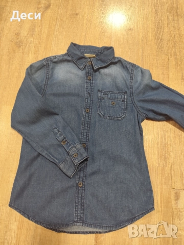 дънкова ризка на Benetton , снимка 3 - Детски ризи - 51570567