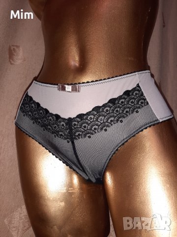 Don'A PARTE  M Черна прозрачна бикина с дантела и пайети , снимка 6 - Бельо - 39043313