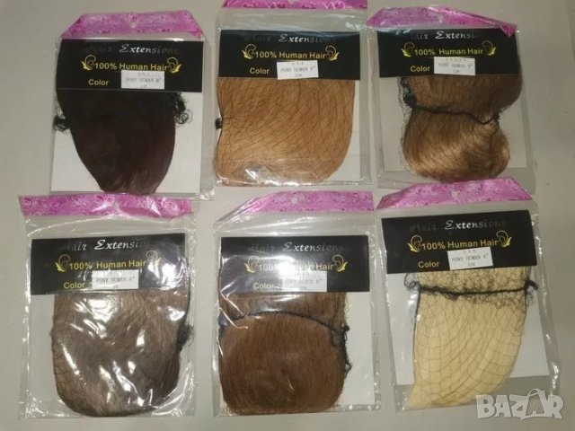 Нов тъмно рус бретон от естествена човешка коса - мод.6, снимка 3 - Аксесоари за коса - 39281397