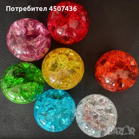 7 бр. Цветни кристални топки с леден крак, креативни занаяти, подходящи за спалня,кухня,всекидневна, снимка 8 - Декорация за дома - 52827486