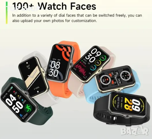 FORHAPAY Фитнес тракер часовник, 1,47" смарт часовник със сърдечен ритъм, монитор за сън, IP68, снимка 5 - Смарт часовници - 49938031