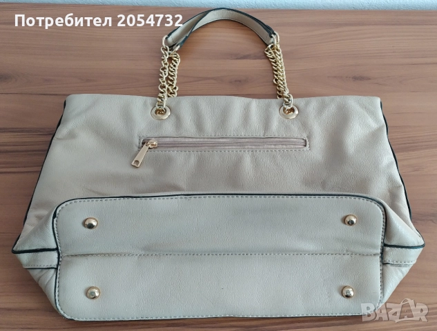 Дамска чанта в кремаво-бежов цвят, снимка 8 - Чанти - 52289302