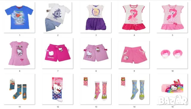 Летни детски дрехи 1-8 г (цени на едро) - 30% отстъпка