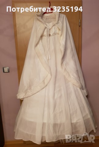 Булченска рокля с пелерина, снимка 2 - Сватбени рокли - 35246539