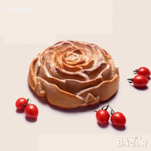 1717 Силиконова форма за кекс РОЗА форма за печене сладкиш цвете, снимка 4 - Форми - 30287480