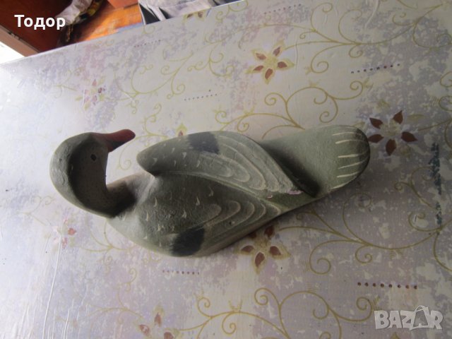 Уникална дървена фигура лебед патица , снимка 6 - Статуетки - 29078670