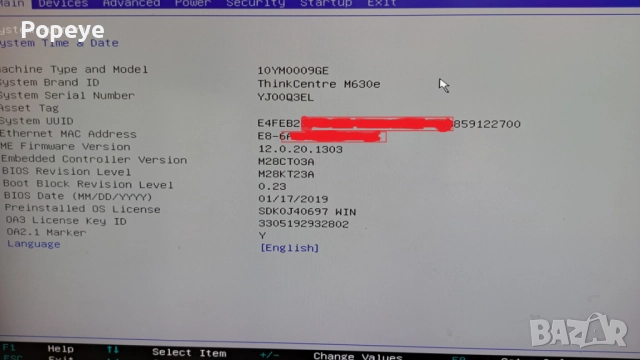 Lenovo Tiny M630e Mini PC Intel Core i3-8145U, снимка 7 - За дома - 52709440
