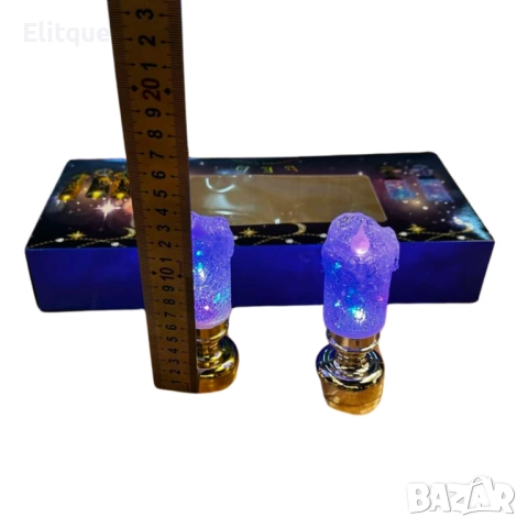 Коледна LED свещ с многоцветни светлини, снимка 7 - Други стоки за дома - 52819895